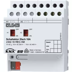 JUNG 2302.16REGHM KNX kapcsolóaktor | 2 kimenetes