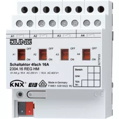 JUNG 2304.16REGHM KNX kapcsolóaktor | 4 kimenetes