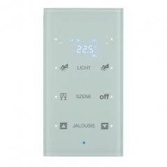   BERKER 75643130 KNX érintőérzékelő üveg | 3-szoros, hőmérséklet szabályozó | GLPW