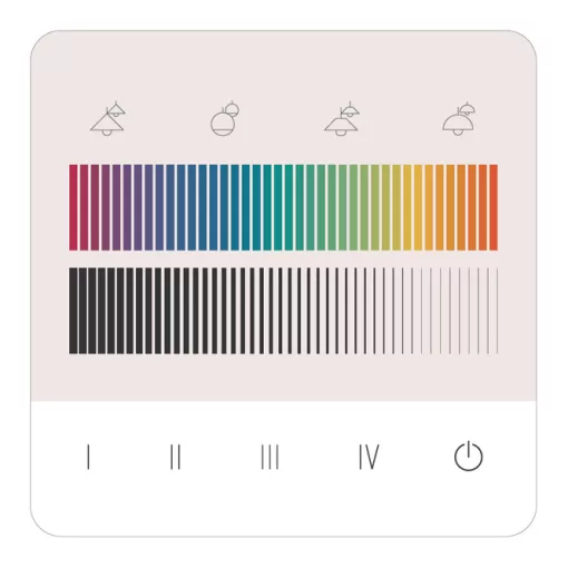 LUNATONE 24035410-G07A DALI-2 érintőpanel | 4 jelenet, 4 csoport, RGB (Dimmen)