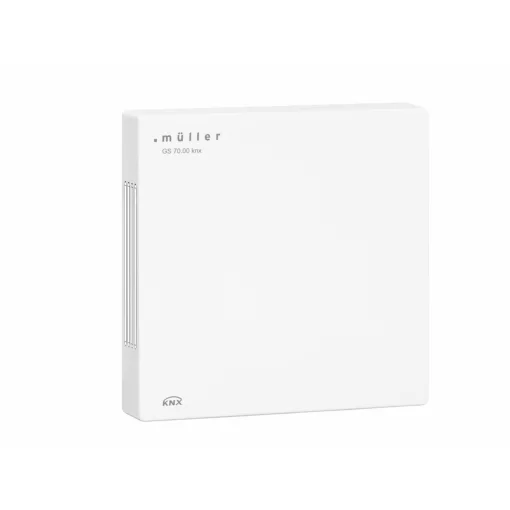 MÜLLER GS 70.00 knx KNX levegőminőség-szabályozó | Hisztosztat, VOC- és finomszennyezés érzékelő | stúdiófehér | 80x80 mm