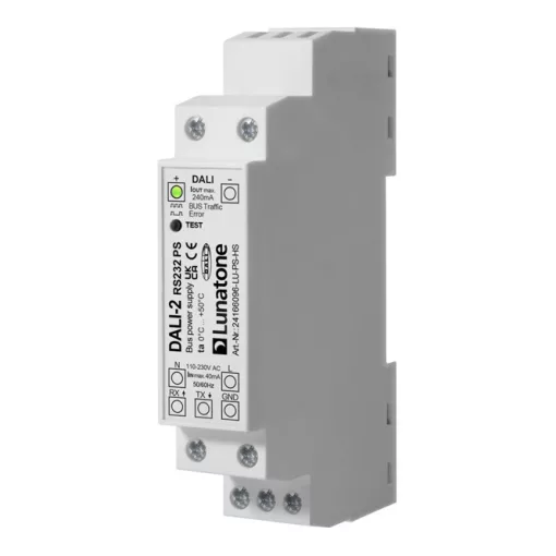 LUNATONE 24166096-LU-PS-HS DALI-2-RS232 interfész REG | 240 mA