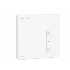   MÜLLER GS 41.11 knx KNX levegőminőség-szabályozó | bináris-/analóg bemenet, kézi célhőmérséklet-állítás | stúdiófehér | 80x80 mm
