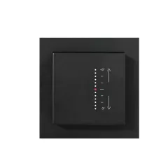   MÜLLER TS 38.11 knxTS KNX szobahőmérséklet-szabályozó | bináris-/analóg bemenet, kézi célhőmérséklet-korrekció, UP | mélyfekete | 55x55 mm