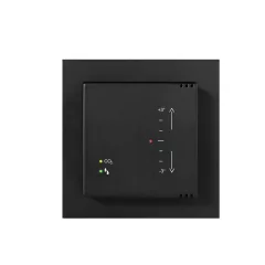  MÜLLER GS 48.11 knx RAL9005 tiefschwarz KNX levegőminőség-szabályozó | manuális célhőmérséklet-állítás | tiefschwarz | 55x55 mm