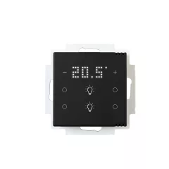   MÜLLER GS 68.20 knx6TS KNX tapintásérzékelő | 4 x világítás, kijelző | mélyfekete | 55x55 mm