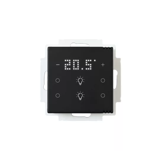 MÜLLER GS 68.20 knx6TS KNX tapintásérzékelő | 4 x világítás, kijelző | mélyfekete | 55x55 mm