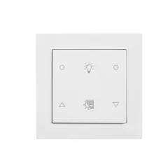   MÜLLER TS 57.11 knx4 KNX tapintásérzékelő | 2 x világítás, 2 x redőny | stúdiófehér | 55x55 mm