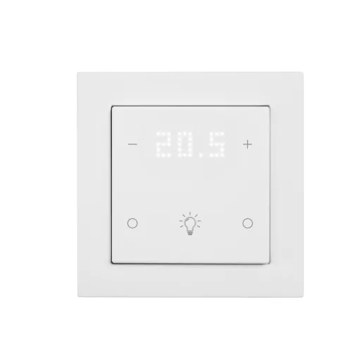 MÜLLER TS 58.10 knx4 KNX tapintásérzékelő | 2x hőmérséklet, 2x fény | stúdiófehér | 55x55 mm