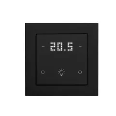   MÜLLER TS 58.10 knx4 RAL 9005 tiefschwarz KNX tapintásérzékelő | 2x hőmérséklet, 2x fény | tiefschwarz | 55x55 mm