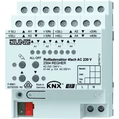 JUNG 2504REGHER KNX redőnyaktor DIN | 4-csatornás