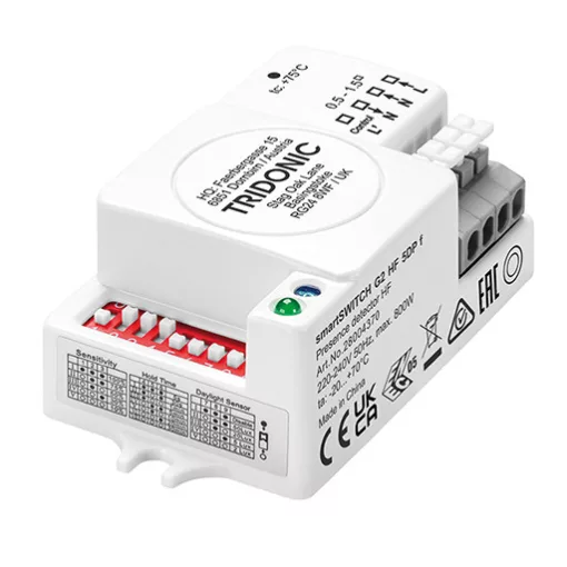 TRIDONIC 28004370 beépíthető mozgásérzékelő smartSWITCH G2 HF | hosszirányú | 5 m