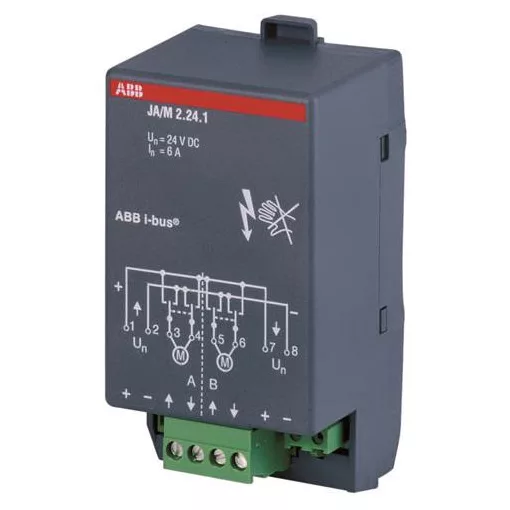 ABB JA/M2.24.1 KNX redőnyaktor modul szobavezérlőhöz | 2-csatornás, 24 V DC