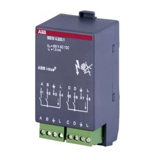 ABB BE/M4.230.1 KNX bináris bemeneti modul szobavezérlőhöz | 230 V