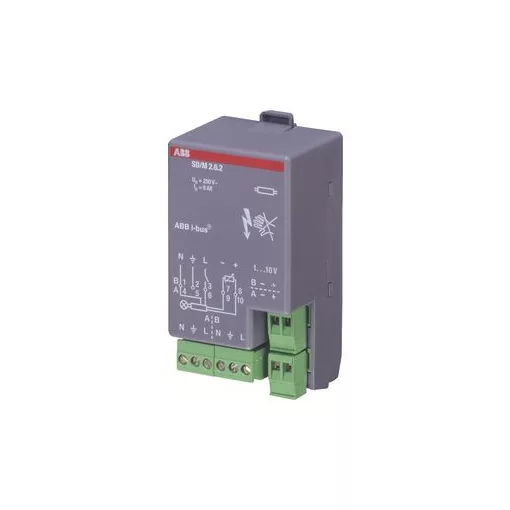 ABB SD/M2.6.2 KNX dimmaktor modul 1-10 V szobavezérlőhöz | 2-csatornás