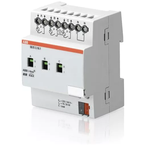 ABB SE/S 3.16.1 KNX energiaaktor | 3 kimenetes, 16 A