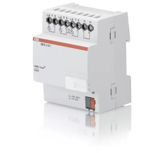 ABB EM/S3.16.1 KNX energiamodul | 3-csatornás, 16 A
