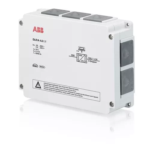 ABB DLR/A4.8.1.1 KNX-DALI fényszabályozó modul | 4-csatornás, falon kívüli