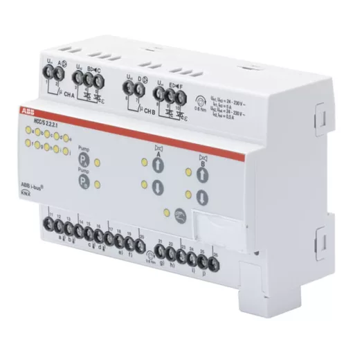 ABB HCC/S2.2.2.1 KNX fűtési/hűtési kör vezérlő | 3-pontos, kézi kezeléssel