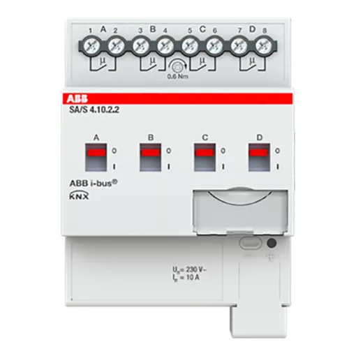 ABB SA/S4.10.2.2 KNX kapcsolóaktor 10 A | 4 kimenetes