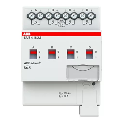 ABB SA/S4.16.2.2 KNX kapcsolóaktor 16 A | 4 kimenetes