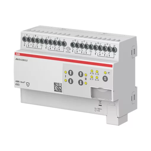 ABB JRA/S8.230.5.2 KNX redőnyaktor 230 V | 8-csatornás, manuális kezelés, menetidő-mérés