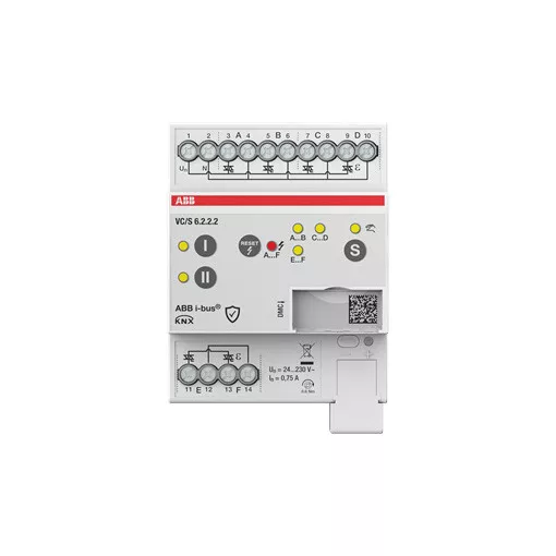 ABB VC/S6.2.2.2 KNX szelepsoros vezérlő | 6-csatornás, DIN sínre