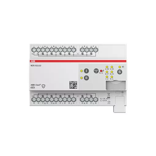 ABB VC/S12.2.2.2 Szeleptányér-vezérlő | 12-csatornás, DIN sínre szerelhető