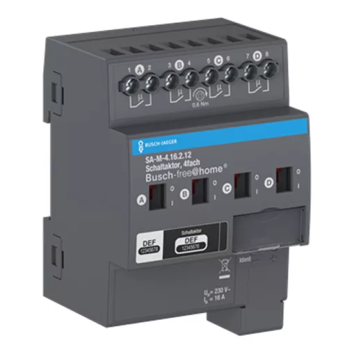 BUSCH-JAEGER SA-M-4.16.2.12 f@h KNX kapcsolóaktor 16 A | 4 kimenetes