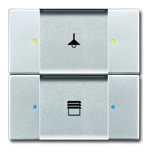 BUSCH-JAEGER 6126/02-83 KNX tapintásérzékelő kezelőelem | 2-csatornás | ezüst alumínium