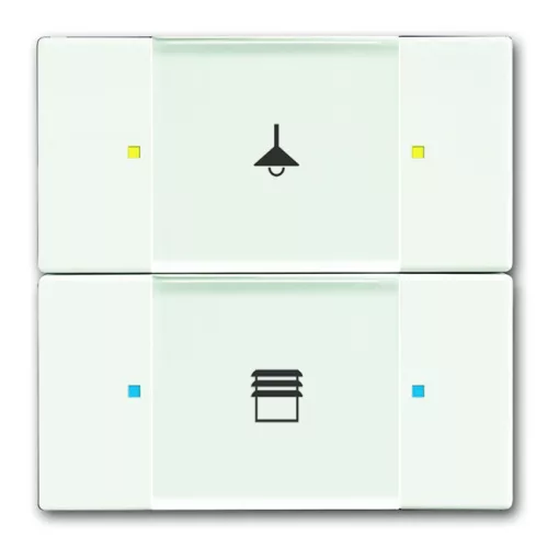 BUSCH-JAEGER 6126/02-884 KNX tapintásérzékelő kezelőelem | 2-csatornás | stúdiófehér matt