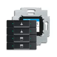   BUSCH-JAEGER 6127/01-885 KNX tapintásérzékelő | 4-csatornás | matt fekete