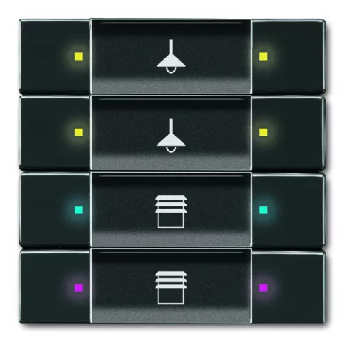 BUSCH-JAEGER 6127/02-81 KNX tapintásérzékelő kezelőelem | 4-csatornás | antracit