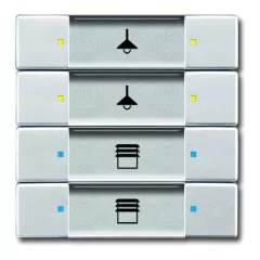   BUSCH-JAEGER 6127/02-83 KNX tapintásérzékelő kezelőelem | 4-csatornás | ezüst alumínium