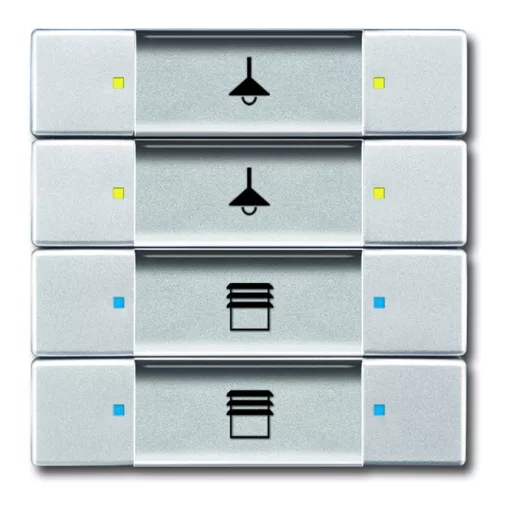 BUSCH-JAEGER 6127/02-83 KNX tapintásérzékelő kezelőelem | 4-csatornás | ezüst alumínium