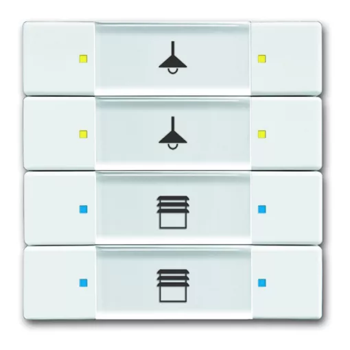 BUSCH-JAEGER 6127/02-84 KNX tapintásérzékelő kezelőelem | 4-csatornás | stúdiófehér