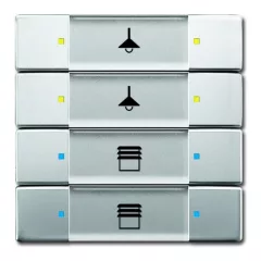   BUSCH-JAEGER 6127/02-866 KNX tapintásérzékelő kezelőelem | 4-csatornás | nemesacél
