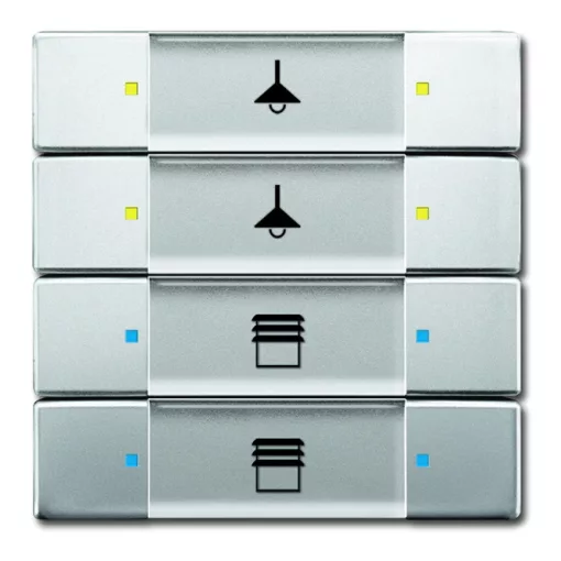 BUSCH-JAEGER 6127/02-866 KNX tapintásérzékelő kezelőelem | 4-csatornás | nemesacél
