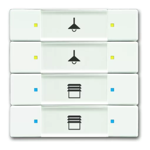 BUSCH-JAEGER 6127/02-884 KNX tapintásérzékelő kezelőelem | 4-csatornás | stúdiófehér matt