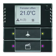   BUSCH-JAEGER 6128/28-81 KNX tapintásérzékelő kezelőelem RTR | antracit