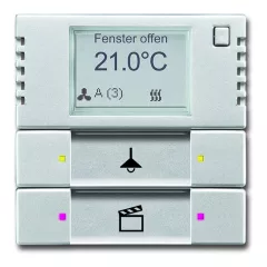   BUSCH-JAEGER 6128/28-83 KNX tapintásérzékelő kezelőelem RTR | ezüst-alumínium