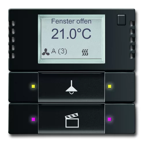 BUSCH-JAEGER 6128/28-885 KNX tapintásérzékelő kezelőelem RTR | fekete matt
