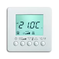   BUSCH-JAEGER 6138/11-84 KNX szobahőmérséklet-szabályozó AP | kijelző, Fan Coil | stúdiófehér