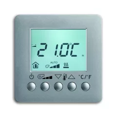   BUSCH-JAEGER 6138/11-83 KNX szobahőmérséklet-szabályozó AP | kijelző, Fan Coil | alumínium ezüst