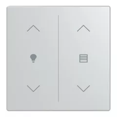  BUSCH-JAEGER LFDW/A.2.63.11-83 Billentyű Keypad future-höz | 2-csatornás, nyilak, fény balra, redőny jobbra | alumíniumezüst