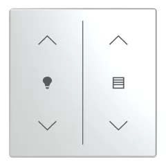   BUSCH-JAEGER LFDW/A.2.63.11-866 Billentyű Keypad future-höz | 2-es, nyilak, fény bal, redőny jobb | nemesacél