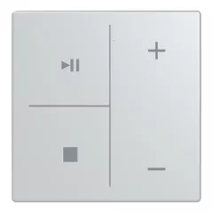  BUSCH-JAEGER LFMW/A.4.63.11-83 Billenőkapcsoló Keypad future-höz | 4-es, zenelejátszó vezérlés | alumíniumezüst