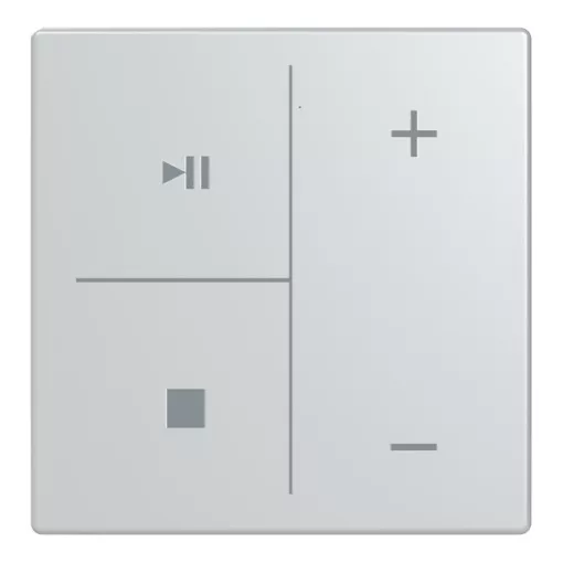 BUSCH-JAEGER LFMW/A.4.63.11-83 Billenőkapcsoló Keypad future-höz | 4-es, zenelejátszó vezérlés | alumíniumezüst