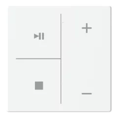   BUSCH-JAEGER LFMW/A.4.63.11-884 Billenőkapcsoló Keypad future-höz | 4-es, Zenevezérlés | stúdiófehér matt