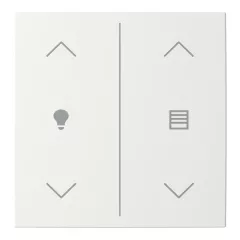   BUSCH-JAEGER LFDW/A.2.55.11-914 Billenőkapcsoló Keypad balance SI-hez | 2-csatornás, fény, nyilak | alpinfehér